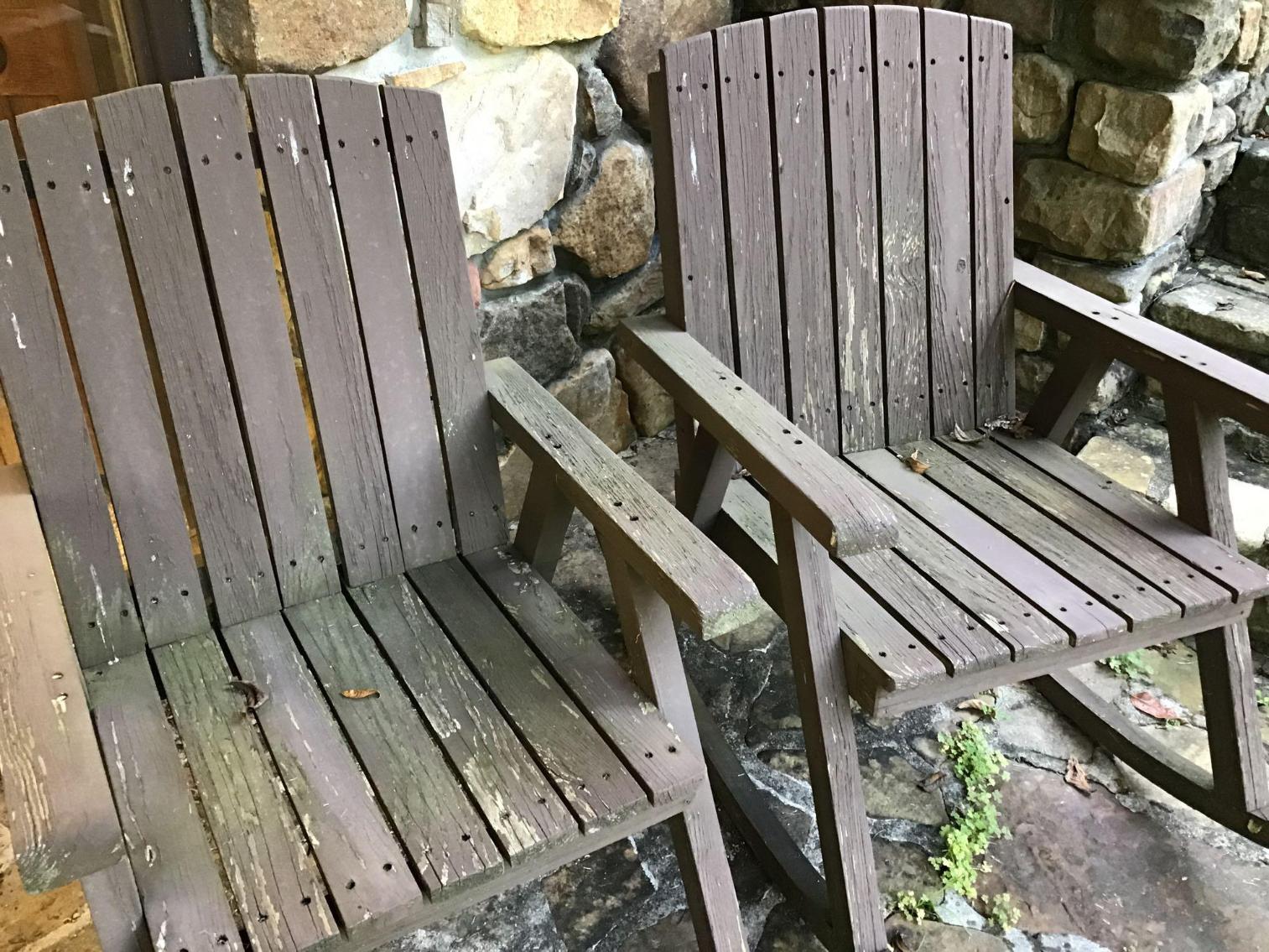 Image for Two Outdoor Wooden Chairs