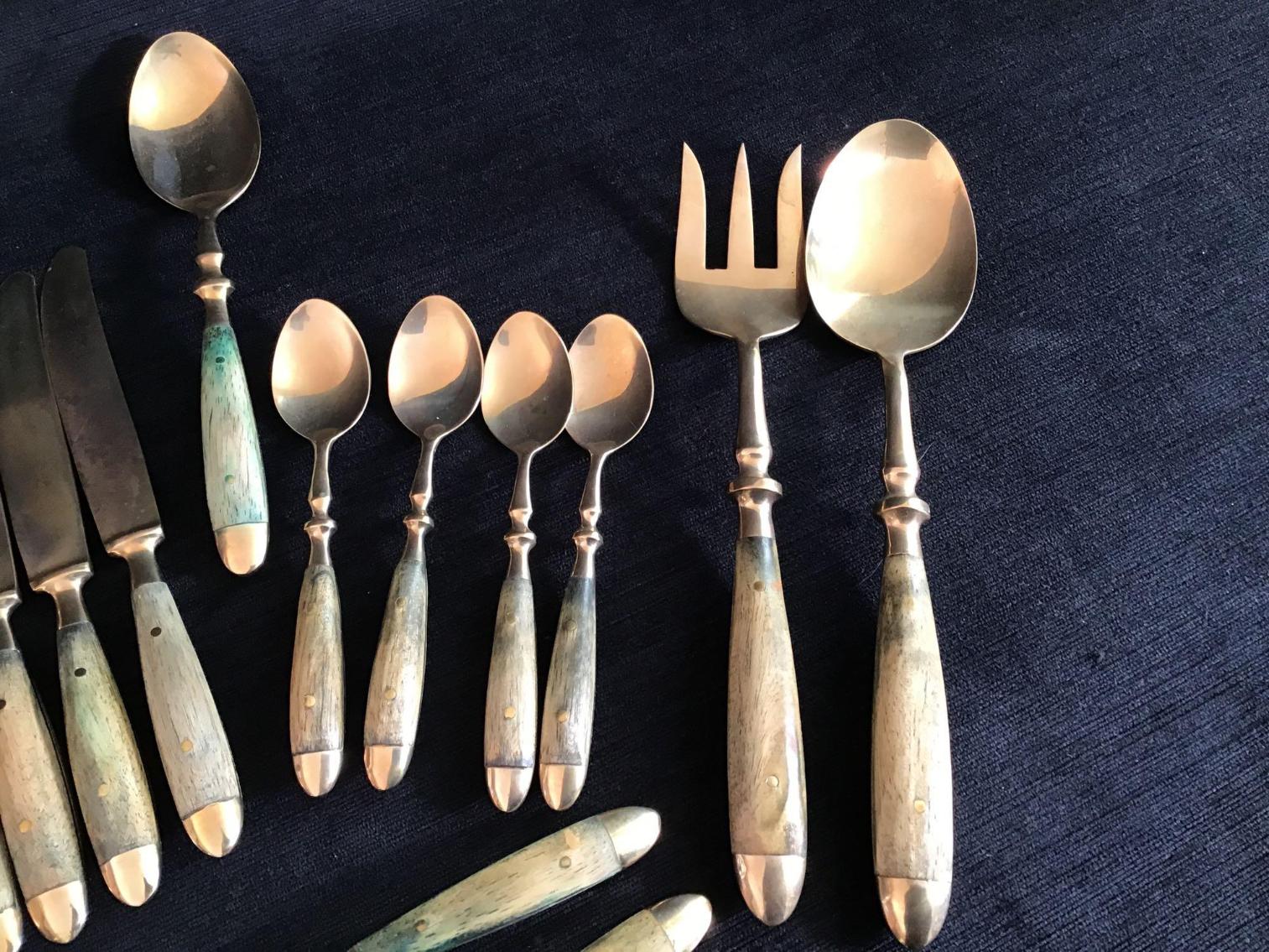 Image for Brass and Wood Flatware