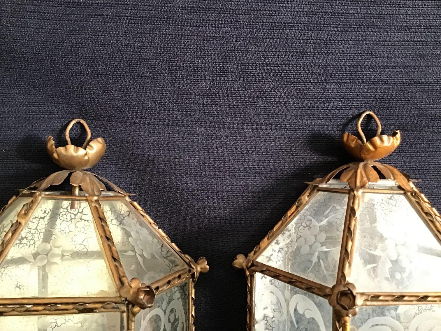 Image for Italian Brass and Glass Lanterns