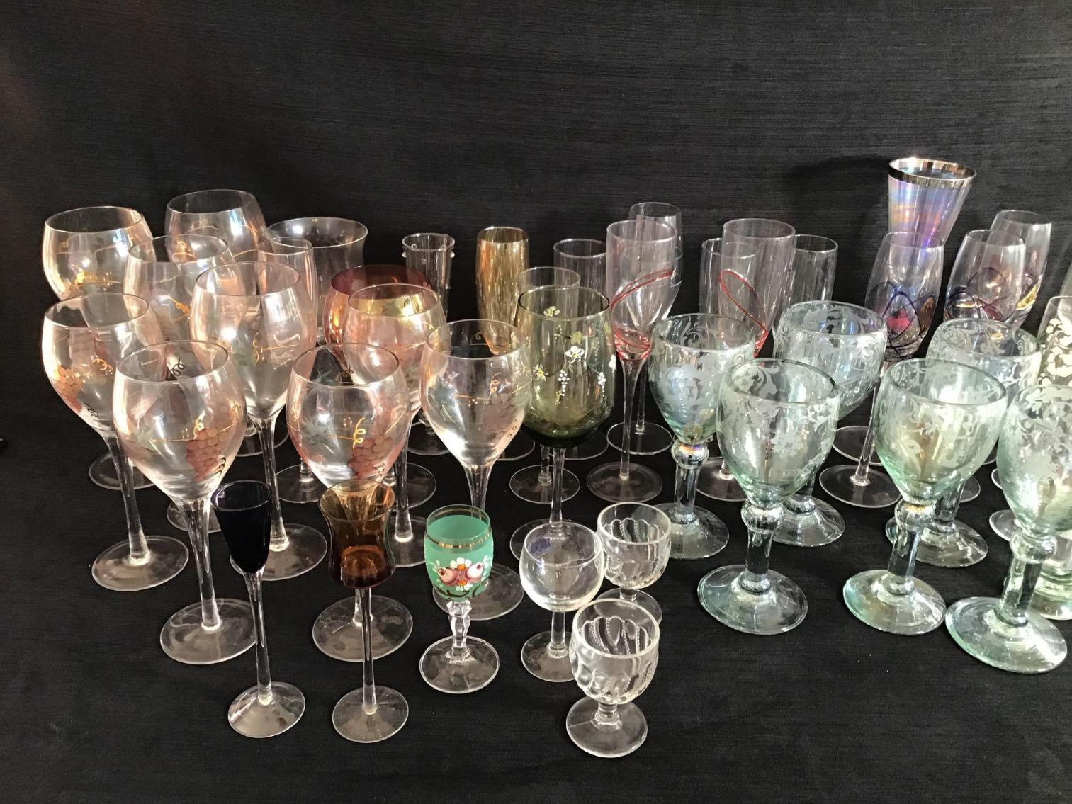 Image for Large collection of Wine Glasses
