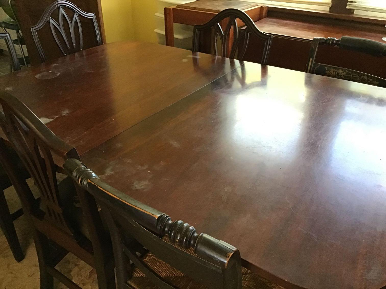 Image for Mahogany dining table with 6 chairs