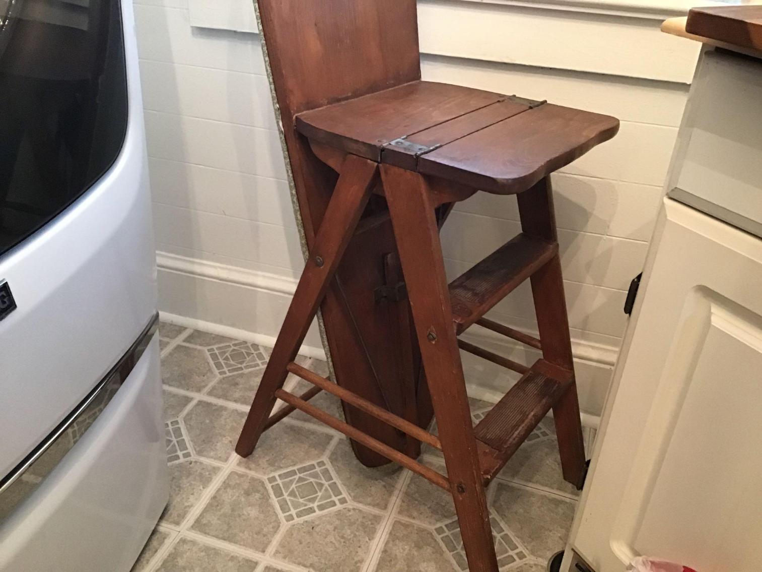 Image for Antique Ironing Board/Kitchen Stool