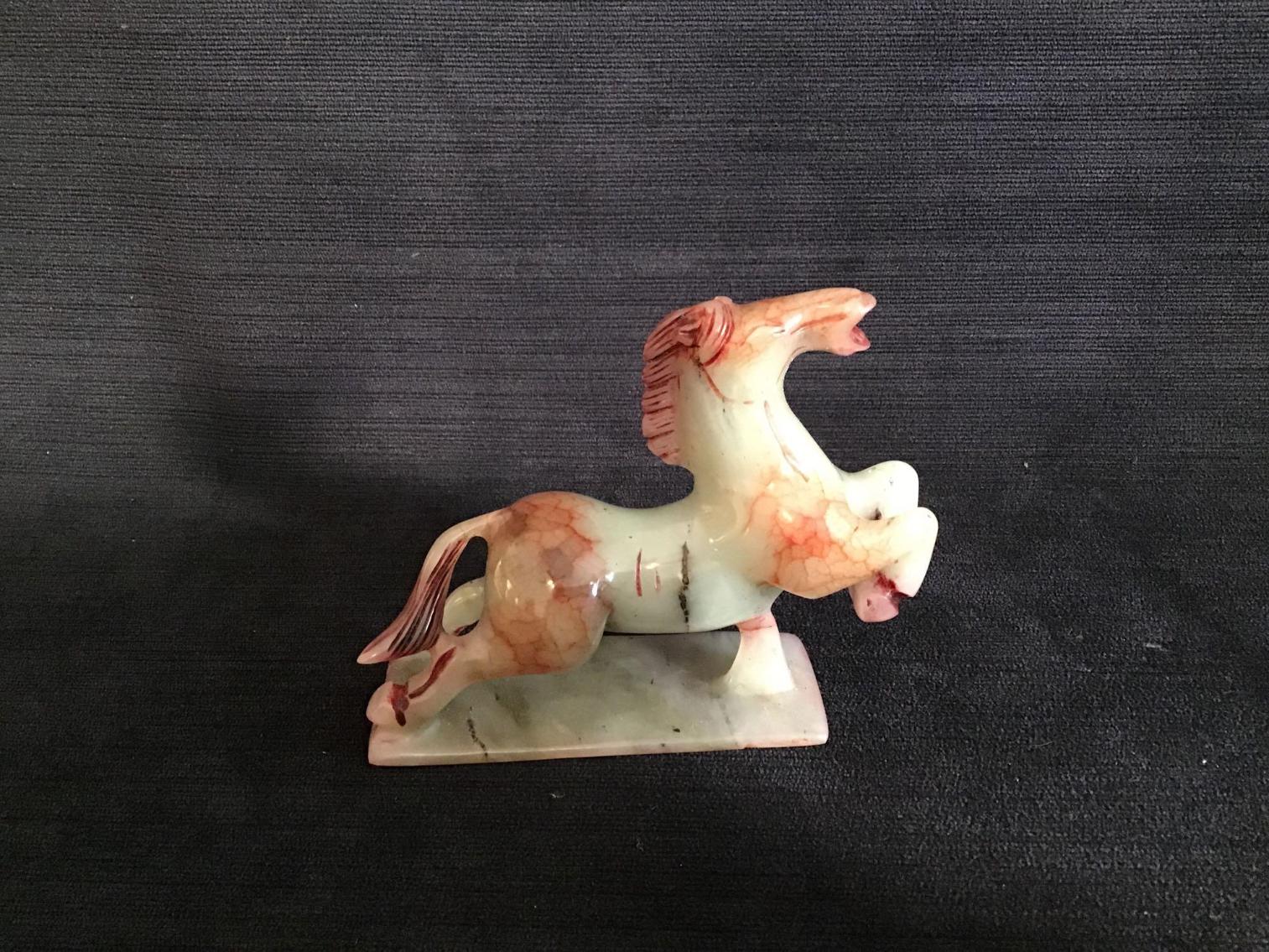 Image for Six Soap Stone Carved Horses