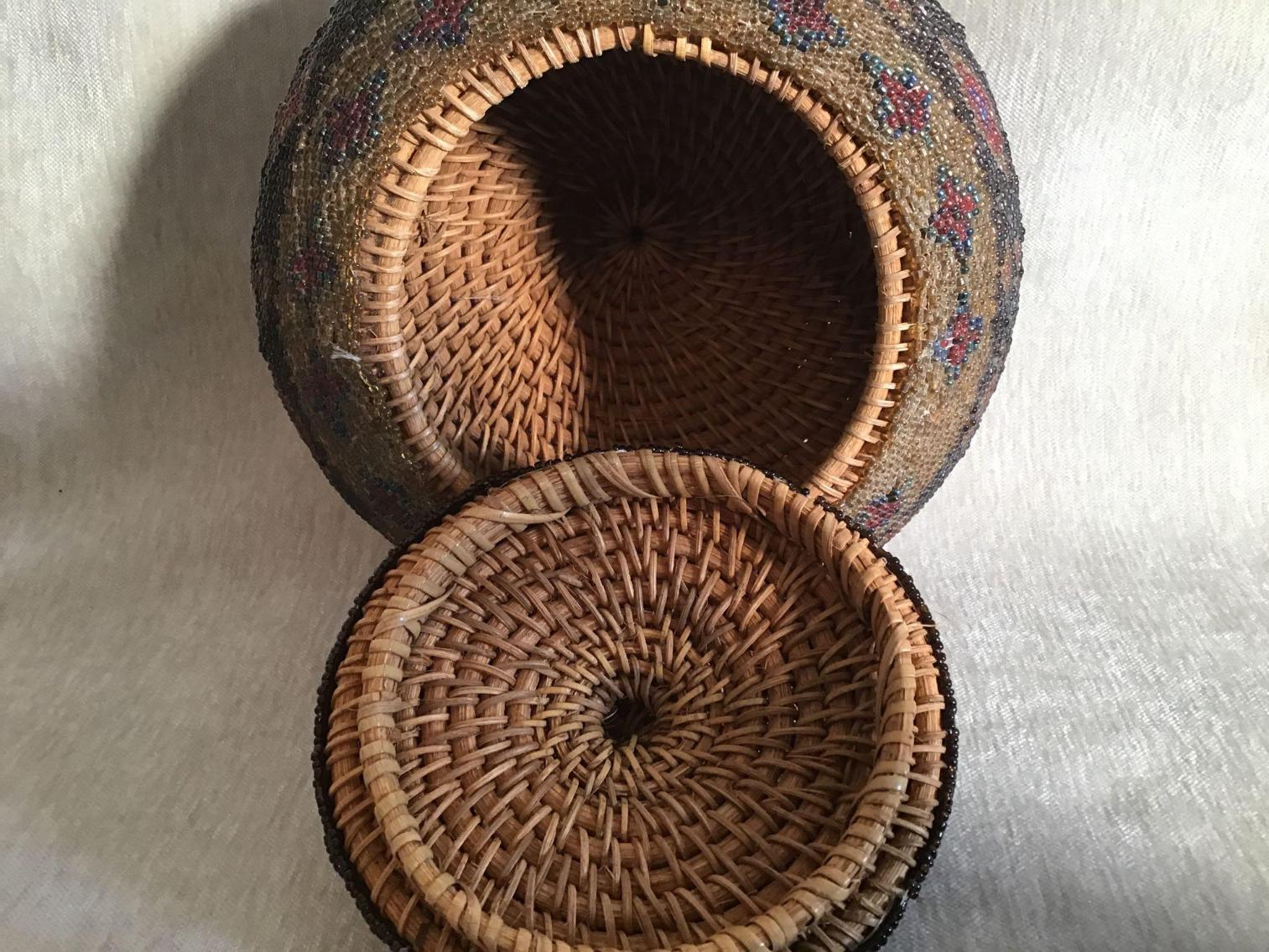 Image for Beaded Pine Needle Basket