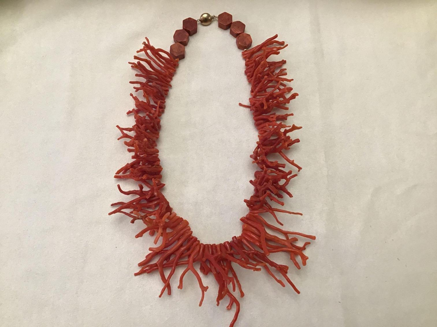 Image for Coral Necklace with 14kt Gold Clasp