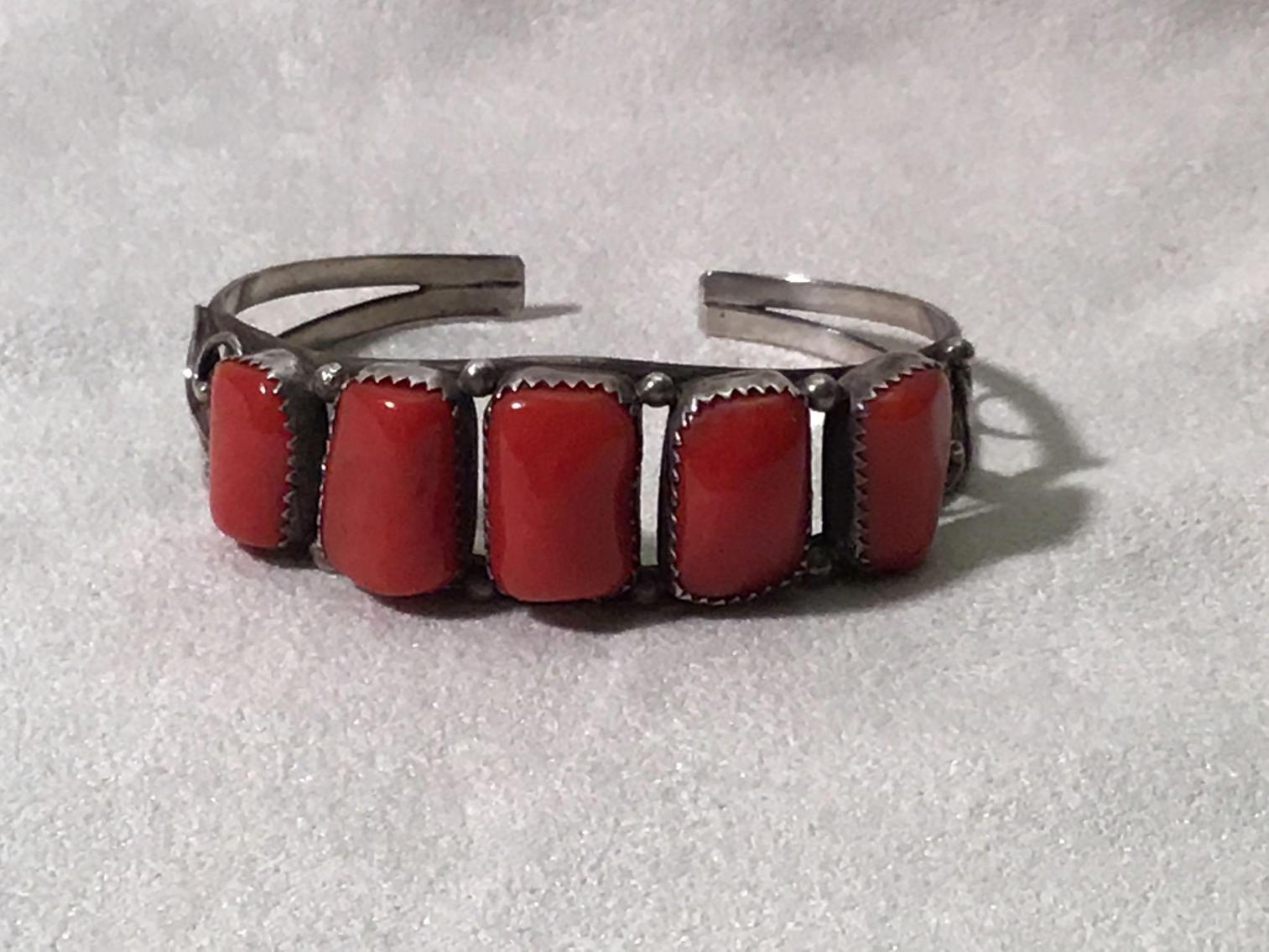Image for Three Sterling Silver Native American Style Bracelets 