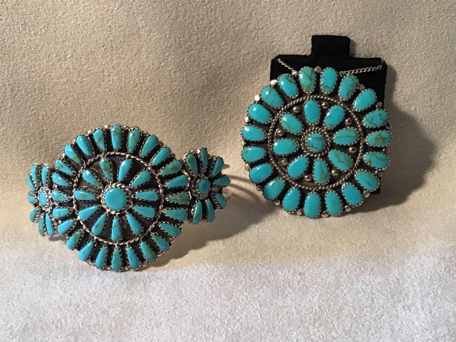 Image for Native American Style Sterling and Turquoise 