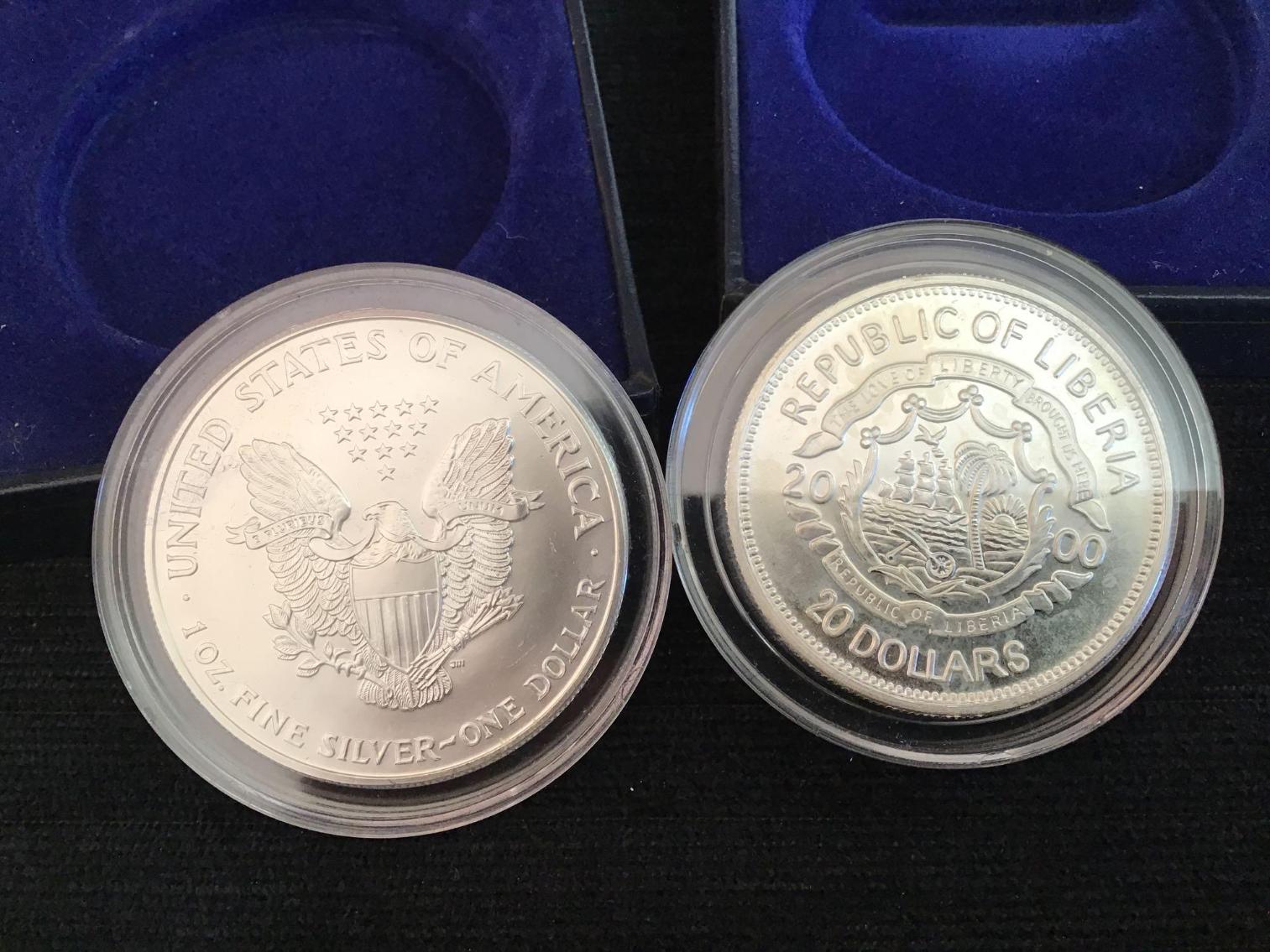 Image for Two Commemorative Silver Eagles  - 2000