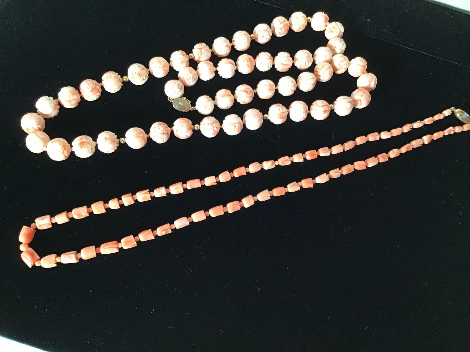 Image for Carved Coral Bead Necklaces