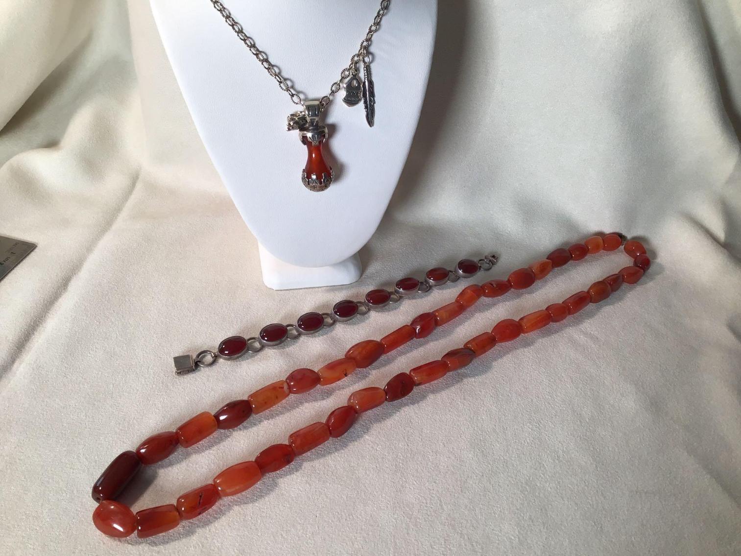 Image for Carnelian and Sterling Jewelry