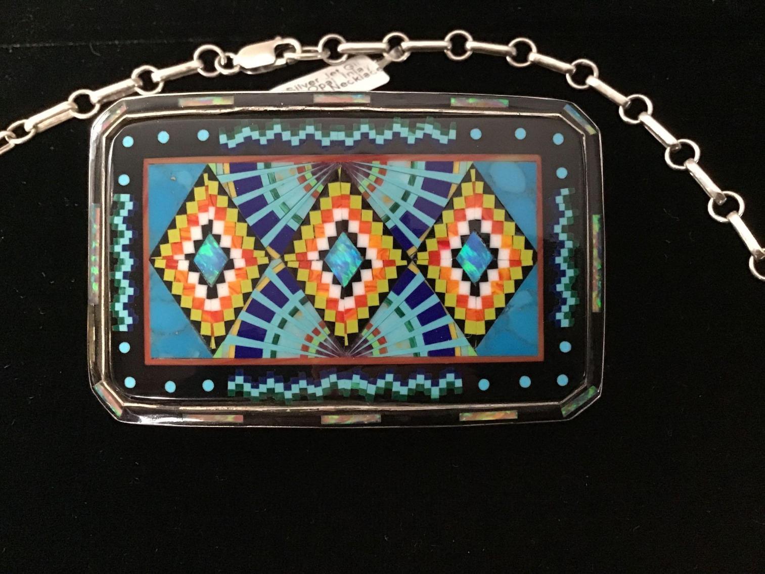 Image for Native American Style Inlaid Necklace and Belt Buckle