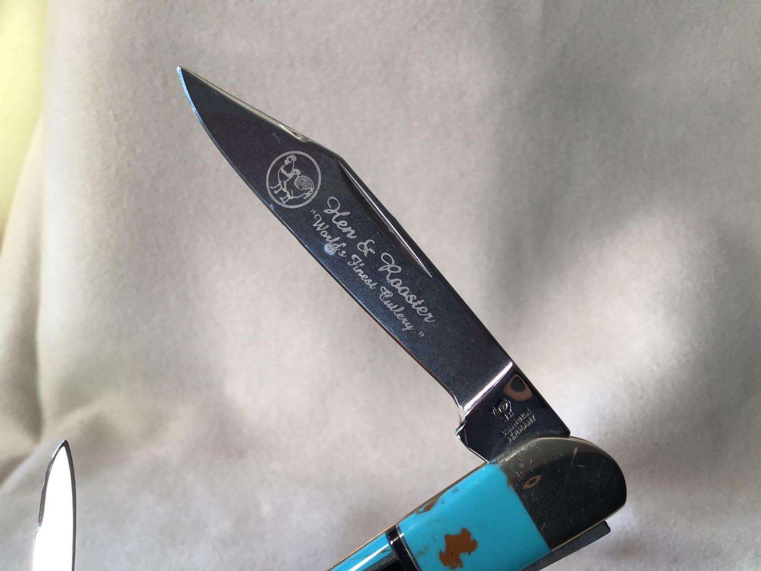 Image for Hen and Rooster Inlaid Knife