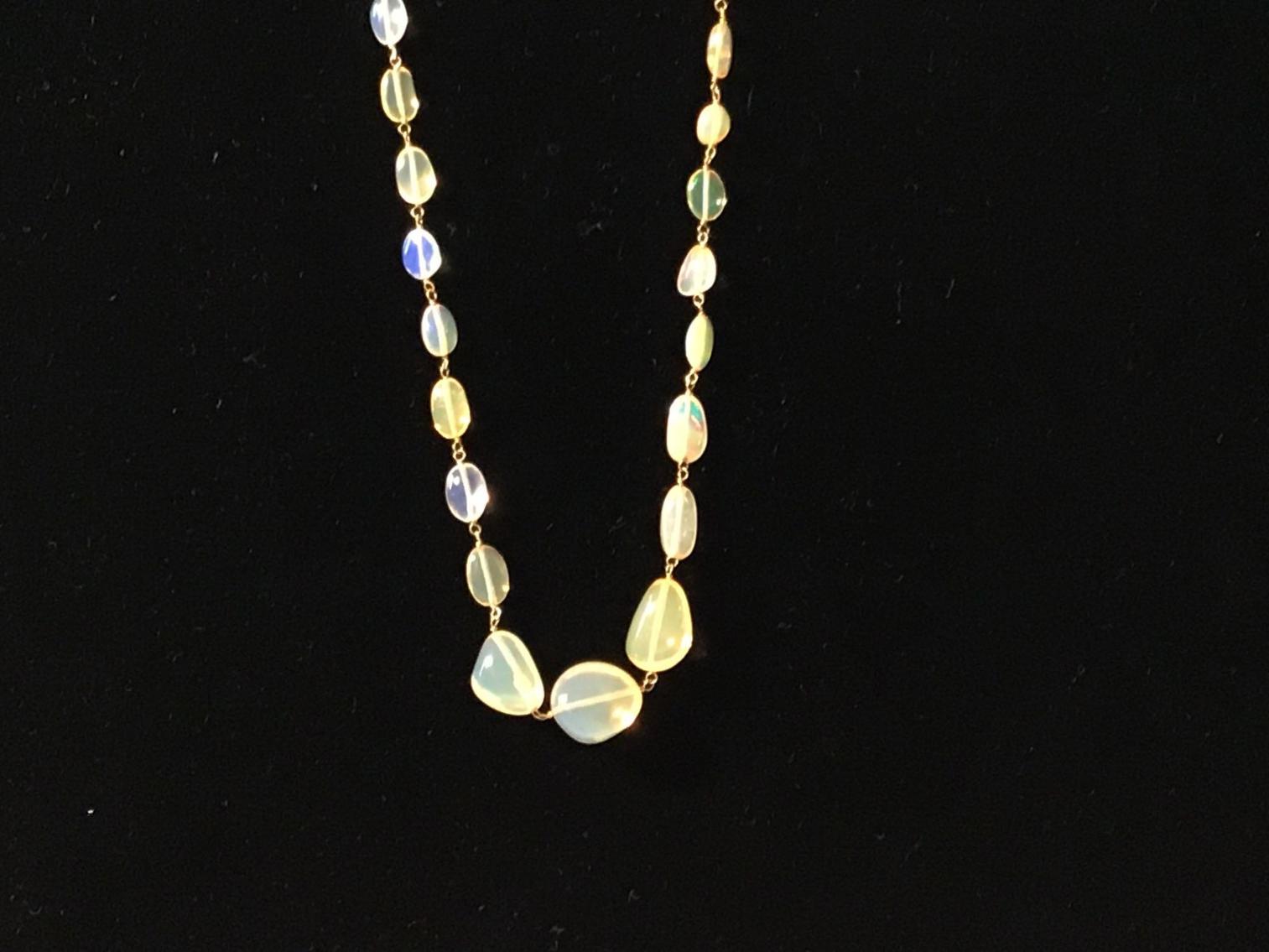 Image for Opal Necklace in 14 kt Gold and Earrings 