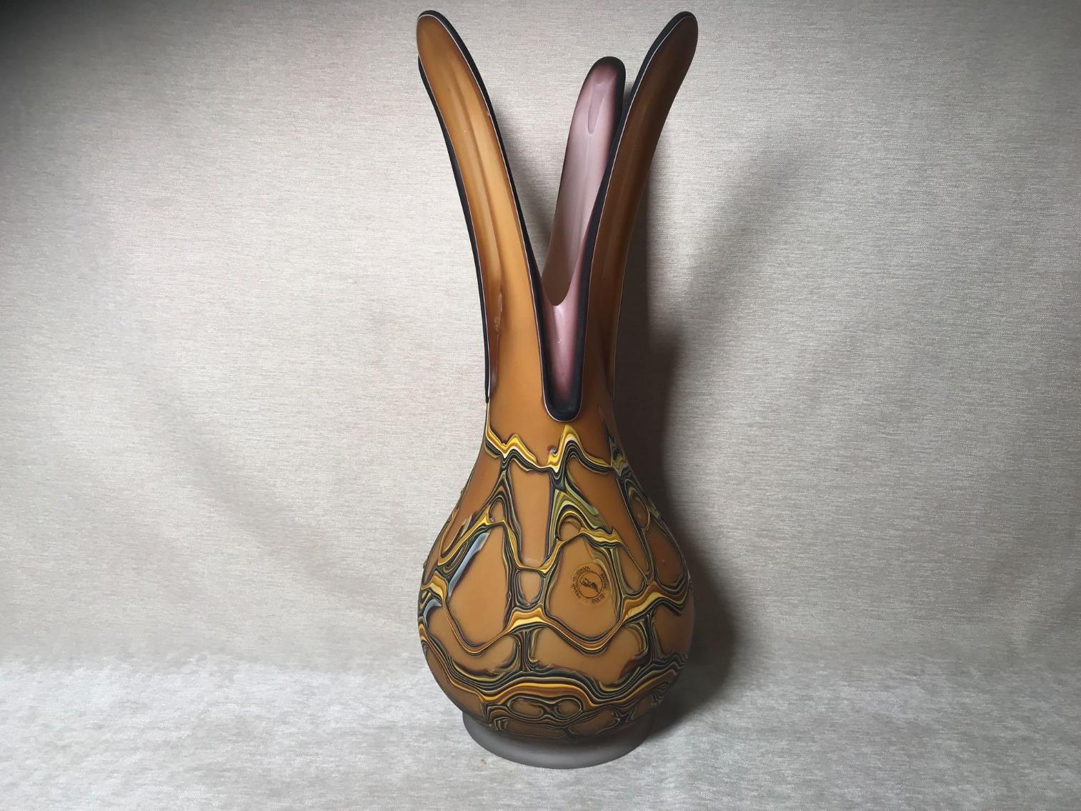 Image for Hand Blown Art Glass Vase
