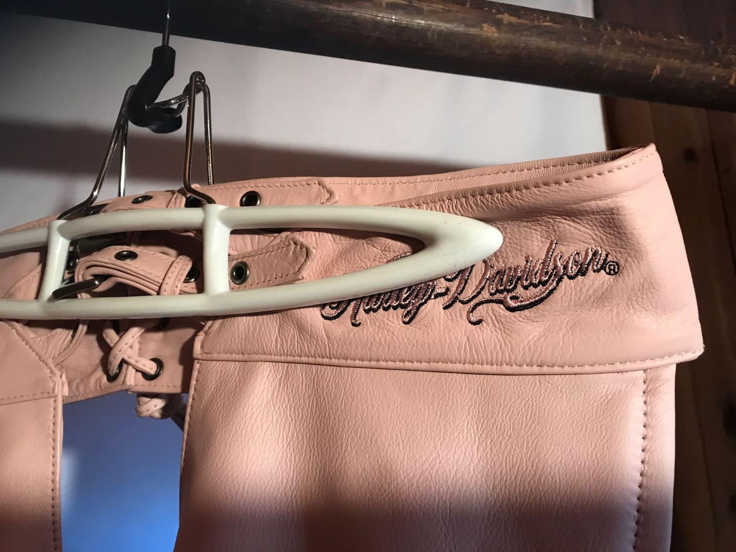 Image for Vintage Harley Davidson Pink Riding Leathers
