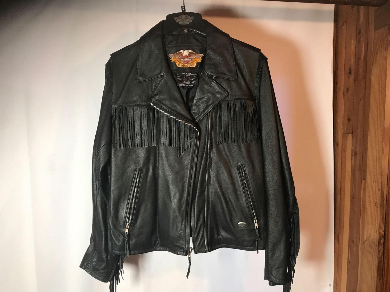 Image for Vintage Harley Davidson Fringed Leather Jacket 