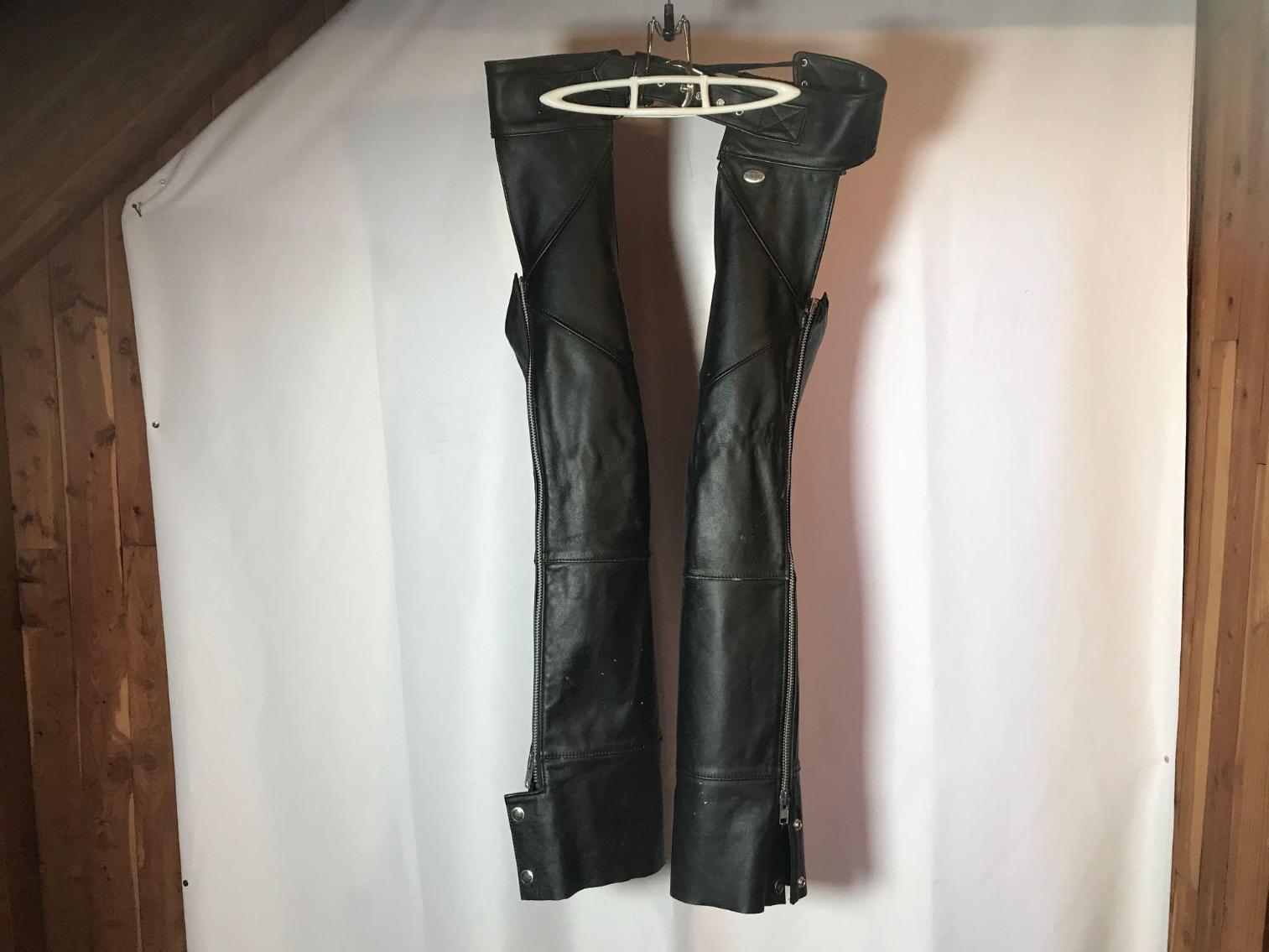 Image for Vintage Harley Davidson Ladies Leather Chaps - Small