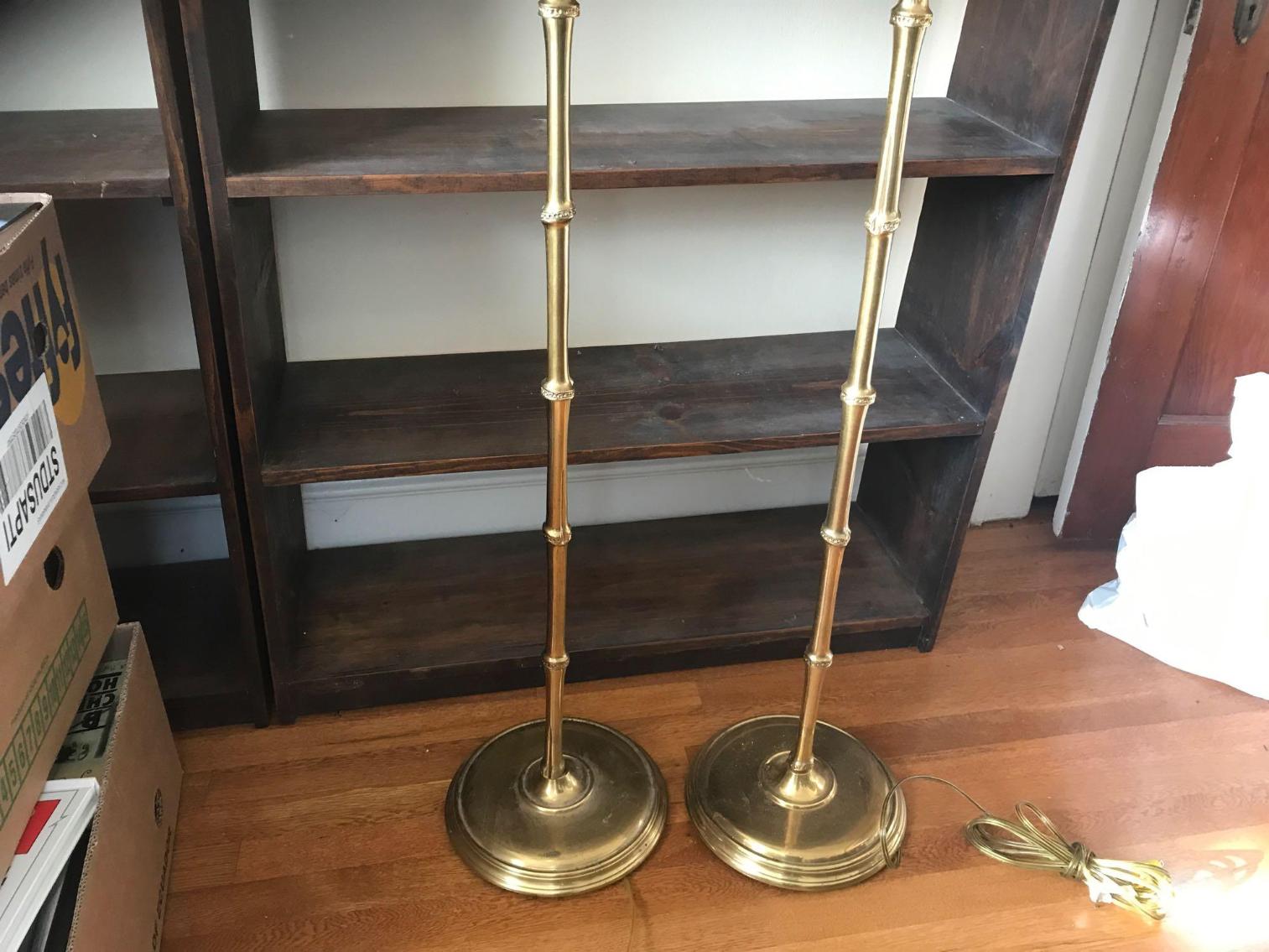Image for Faux Bamboo Brass lamps