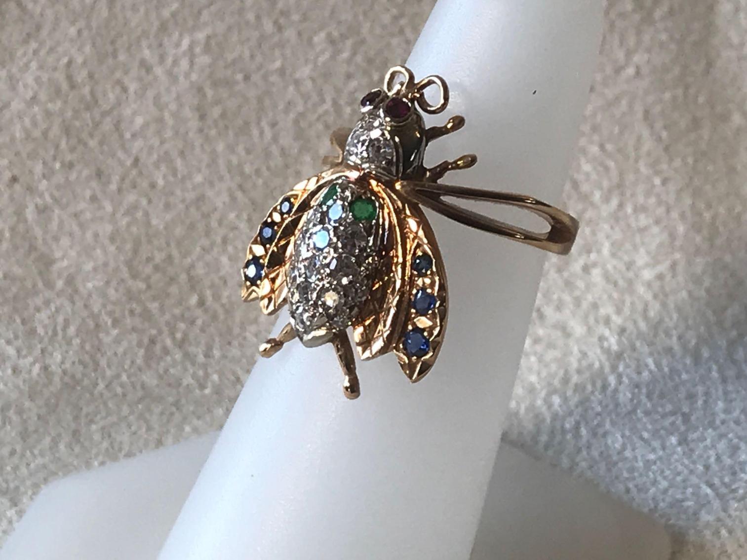Image for 14 Kt Gold Bee Ring 