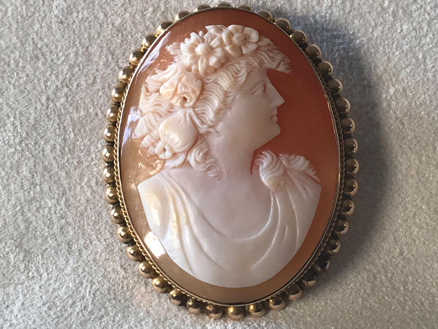 Image for Carved Cameo in 10 Kt Gold