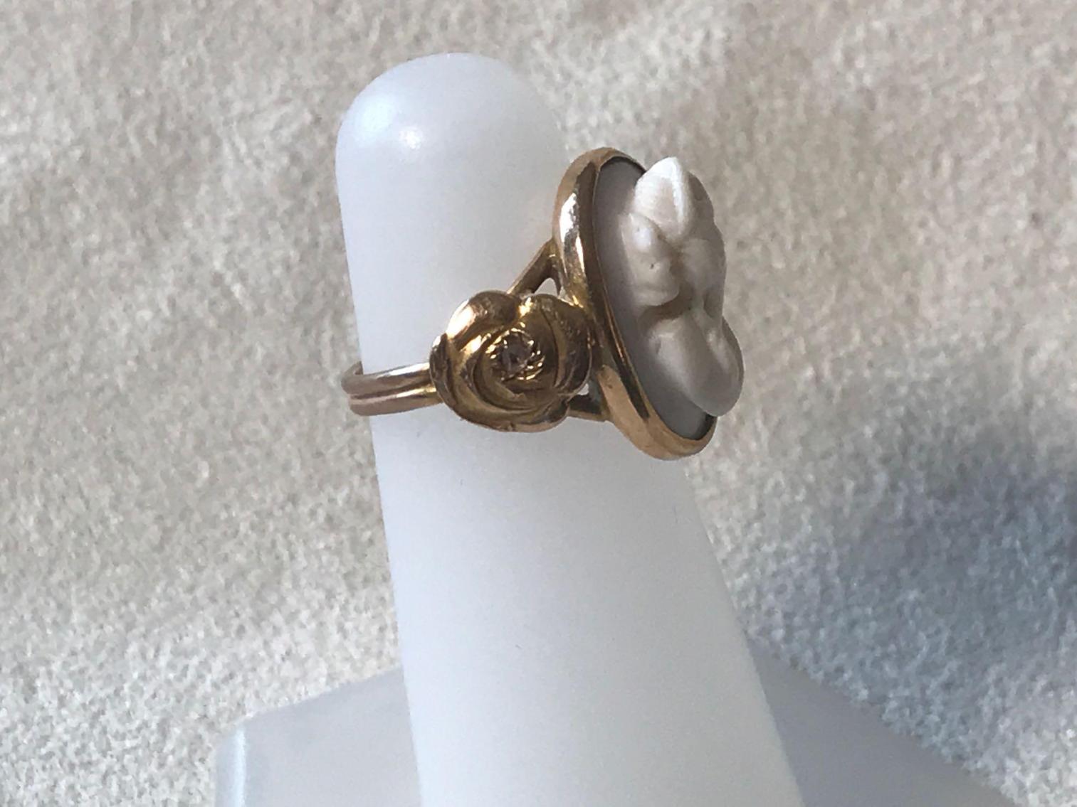 Image for Carved Cameo Ring in 14 Kt Yellow Gold