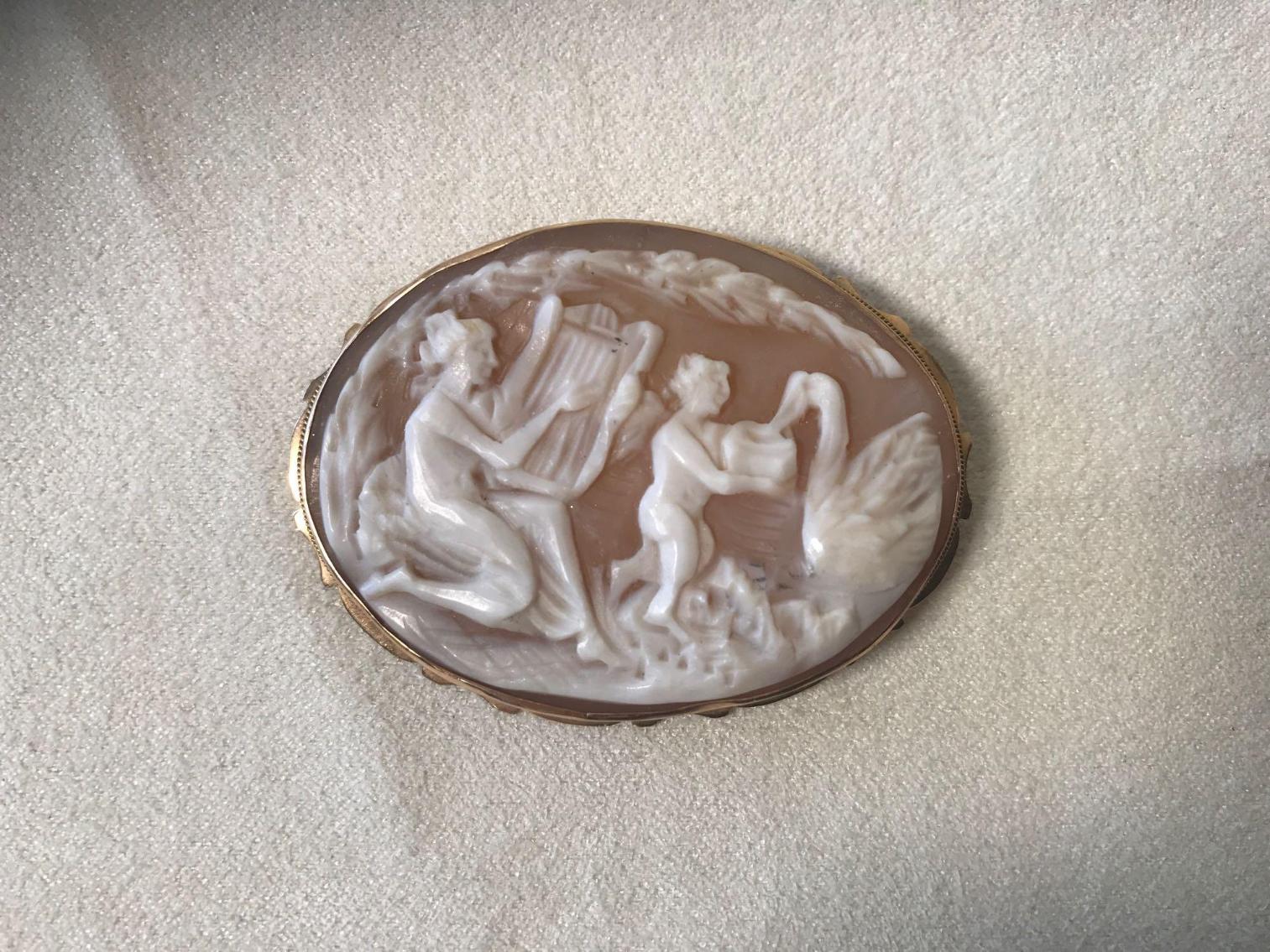 Image for Cameo Pendant/Brooch - 10 Kt gold