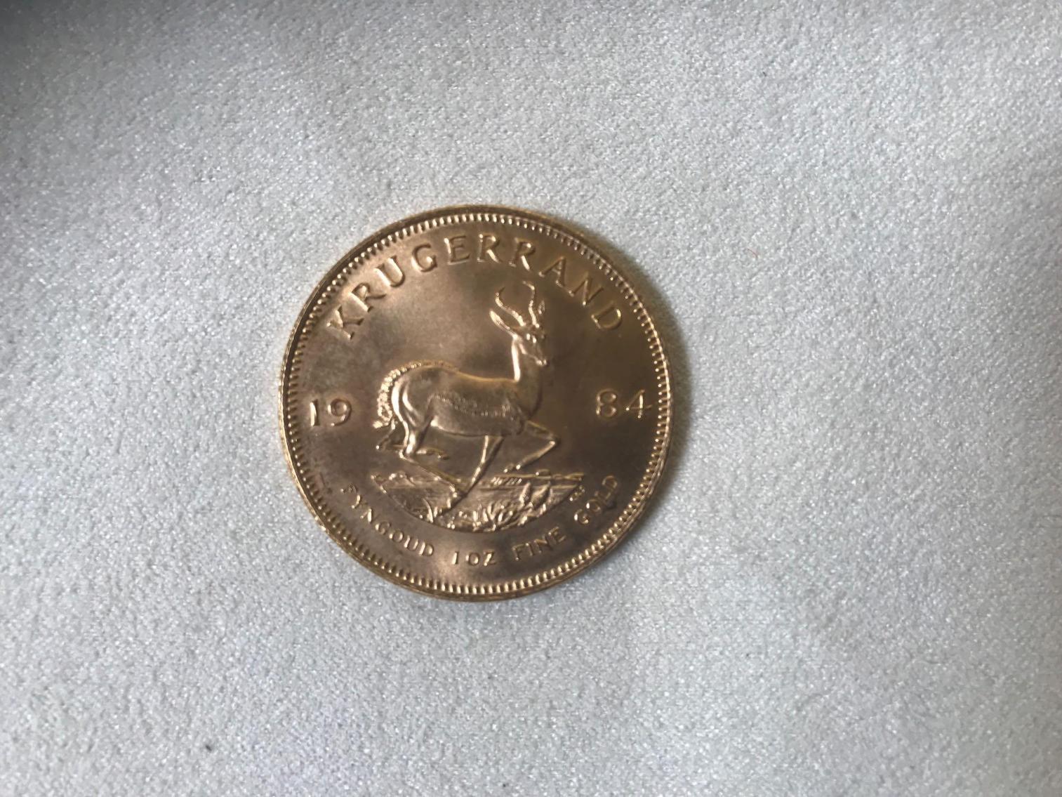 Image for 1984 Gold Krugerrand 1 oz Fine Gold Coin