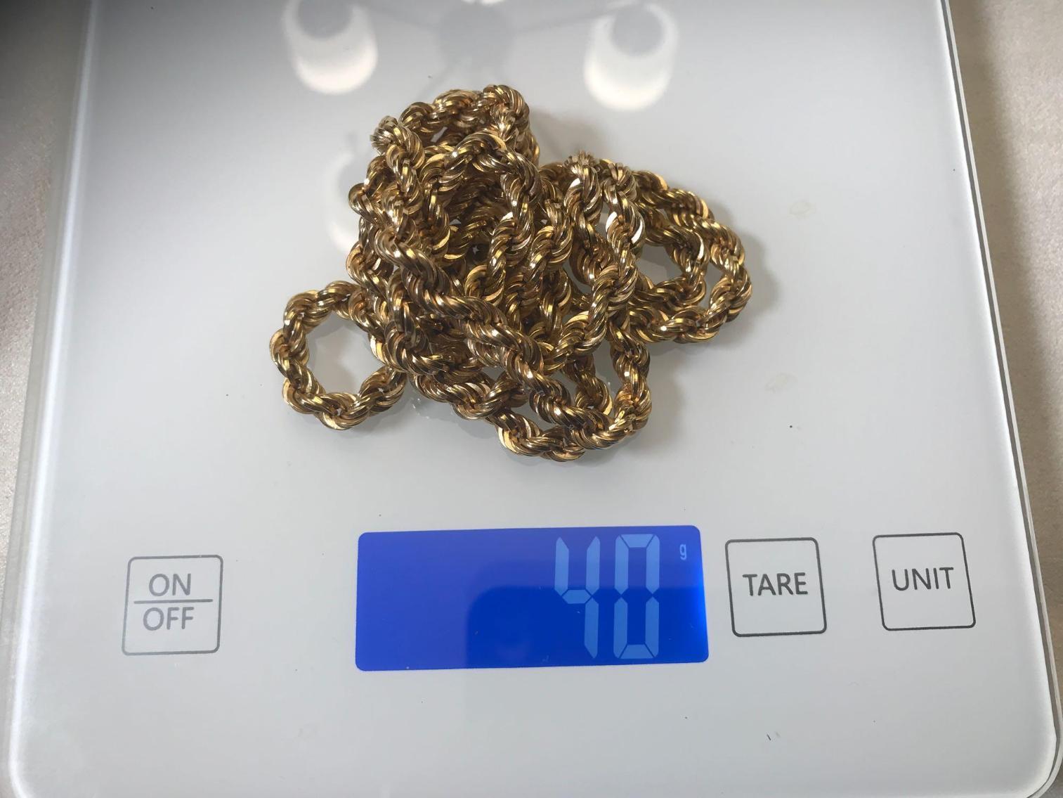 Image for 18 Kt Hollow Gold Rope Chain  