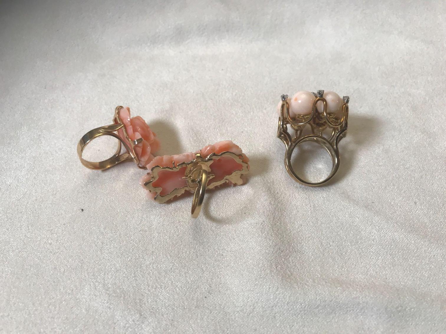 Image for Coral Rings 14 Kt Gold 