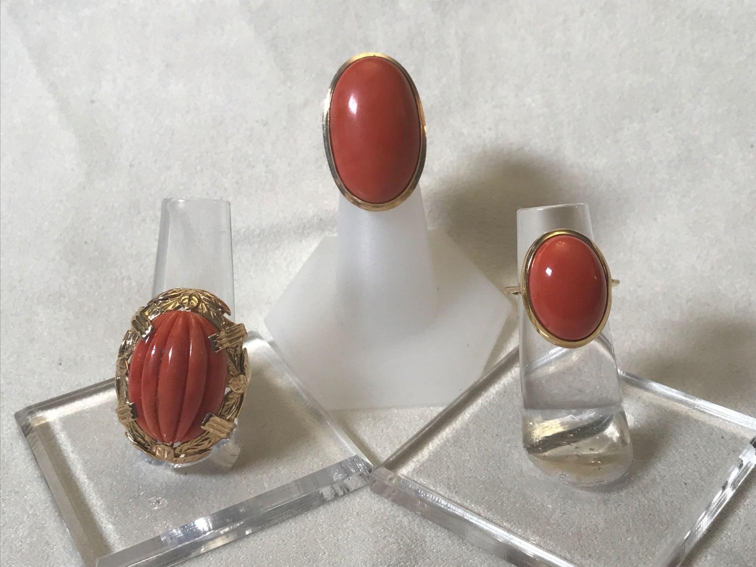 Image for Coral Rings 14 Kt Gold