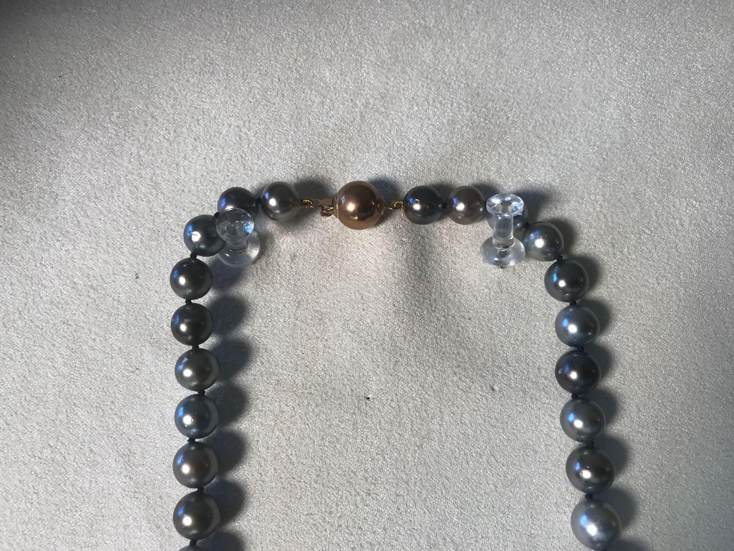 Image for South Sea Black Pearls - 14 kt Gold Clasp