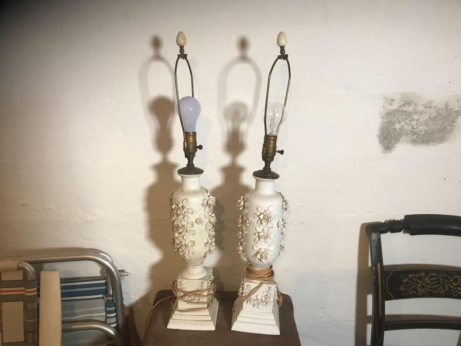 Image for Pair of White Lamps 