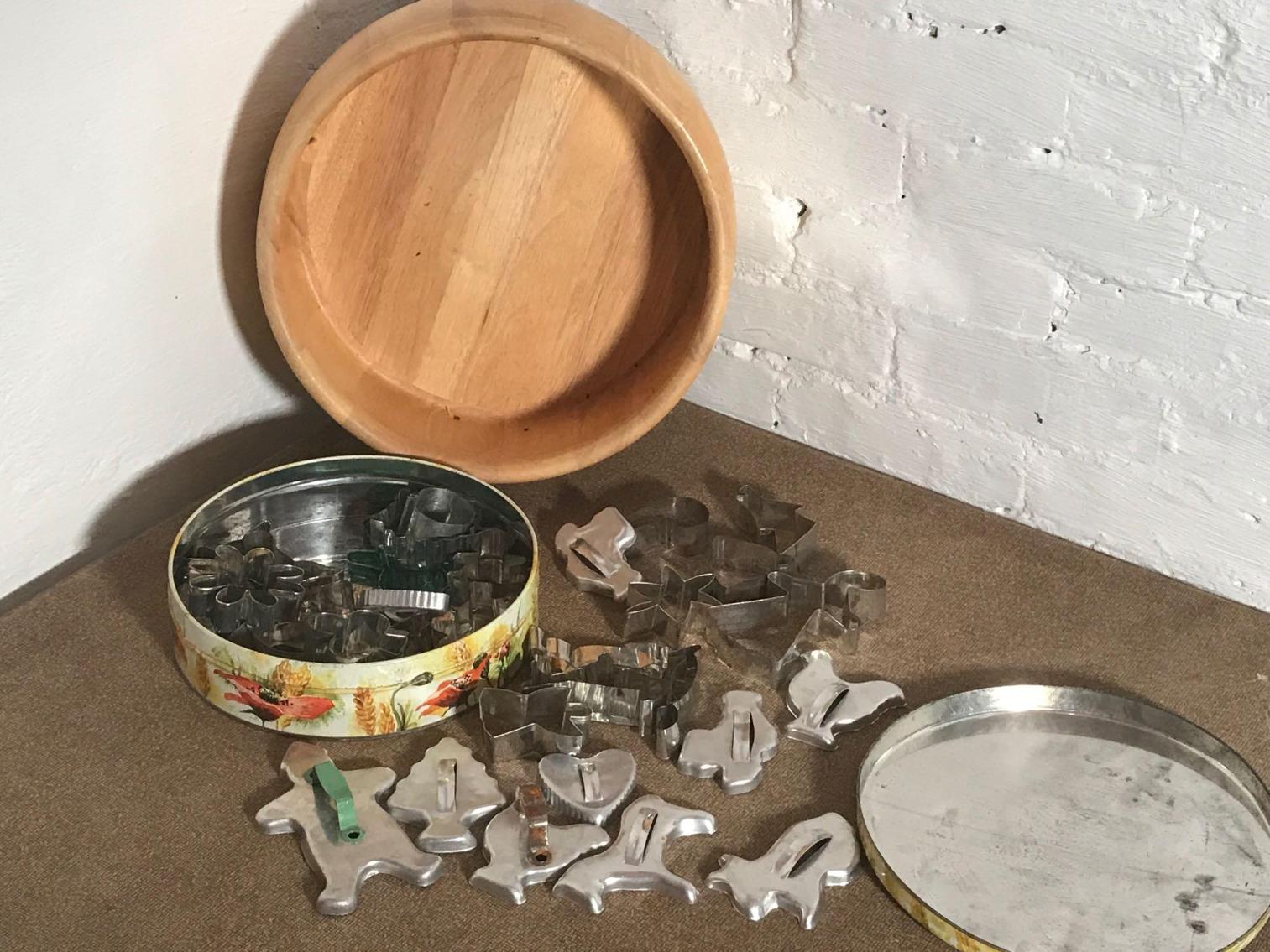 Image for Wooden Bowl and Cookie Cutters
