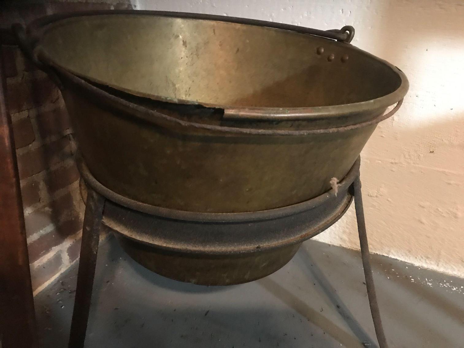 Image for Brass Apple Butter Kettle with Stand and Stir