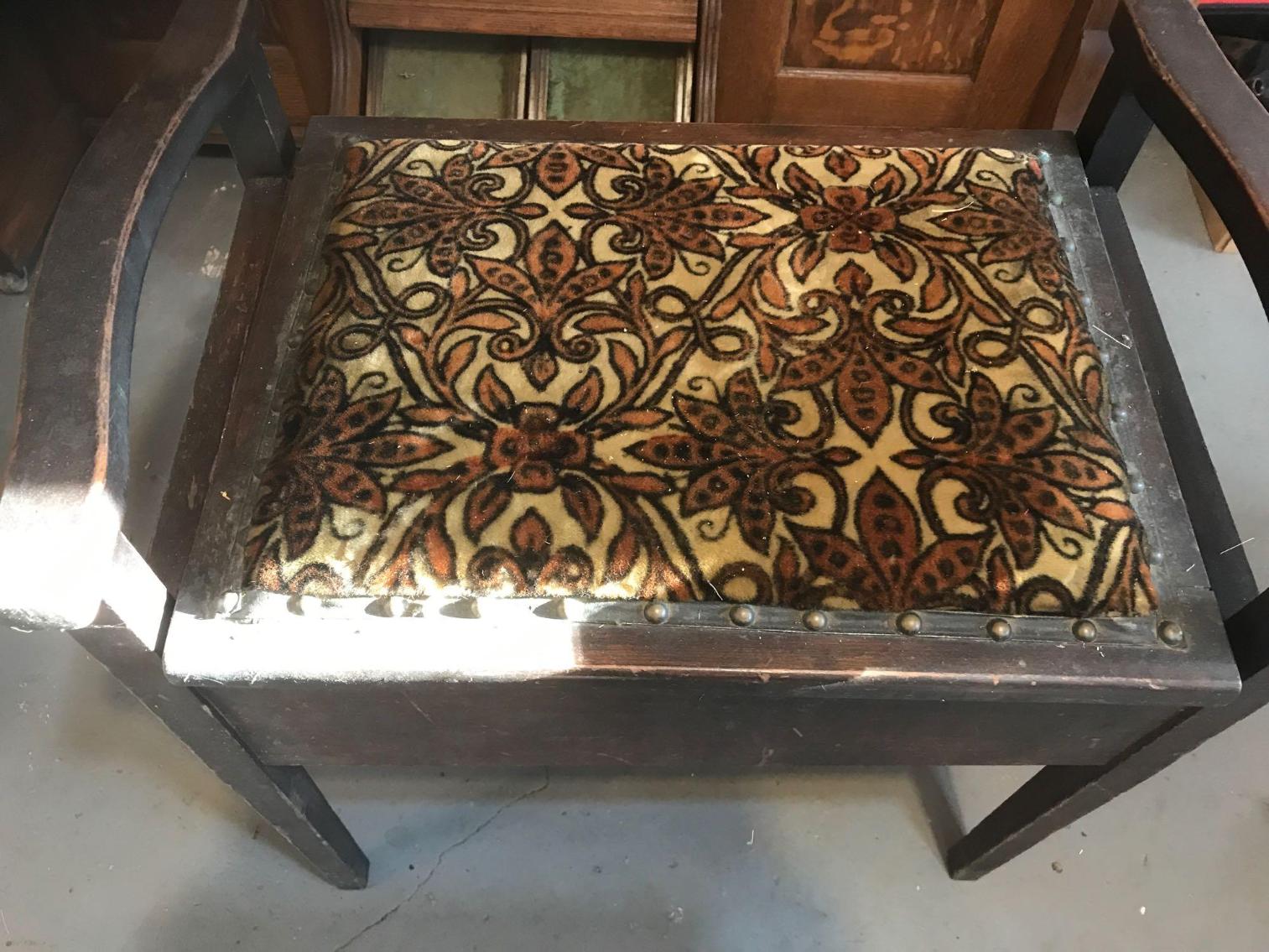 Image for Antique Bench with Hinged Seat