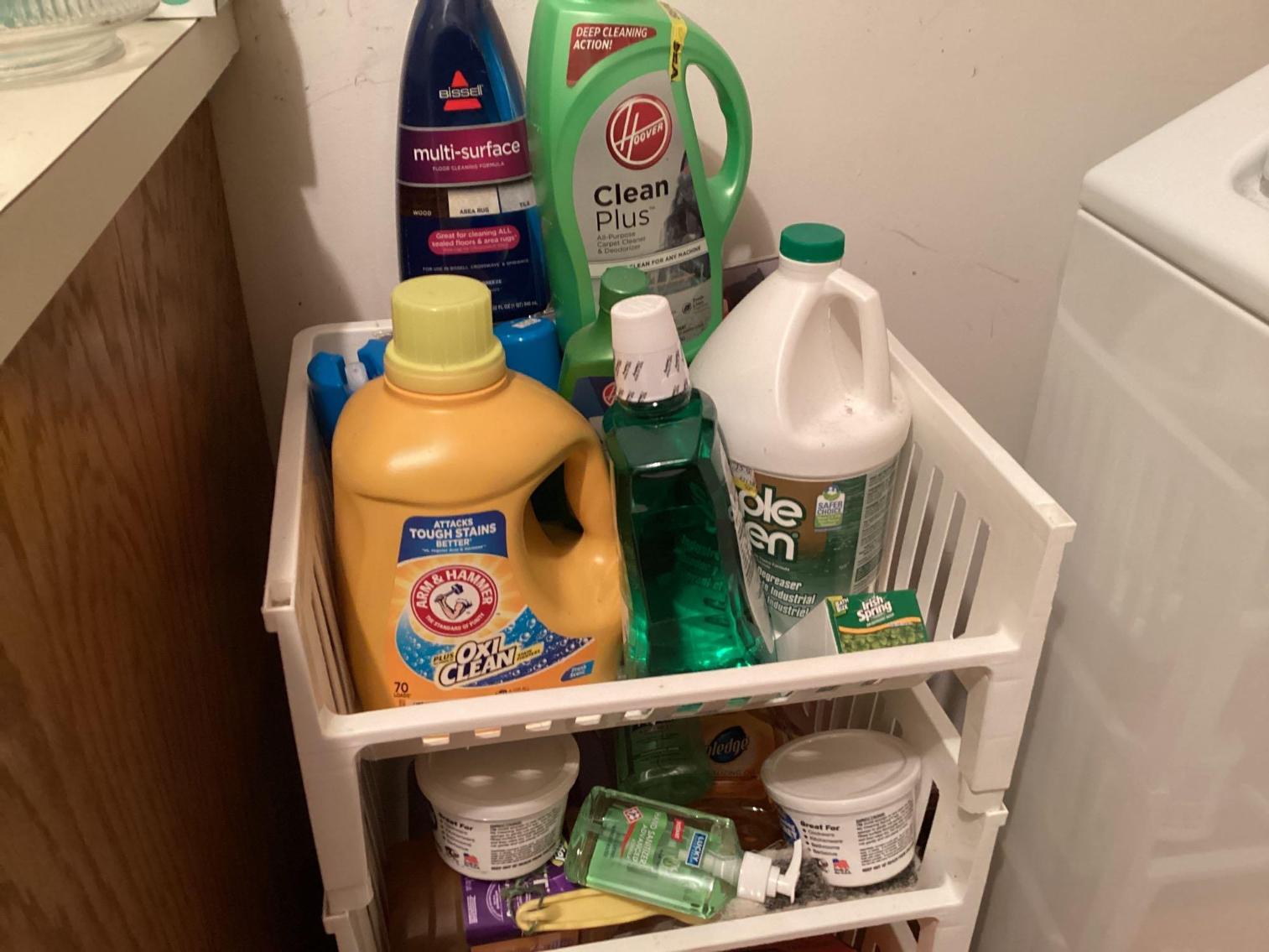 Image for Plastic Rack and Cleaning Supplies