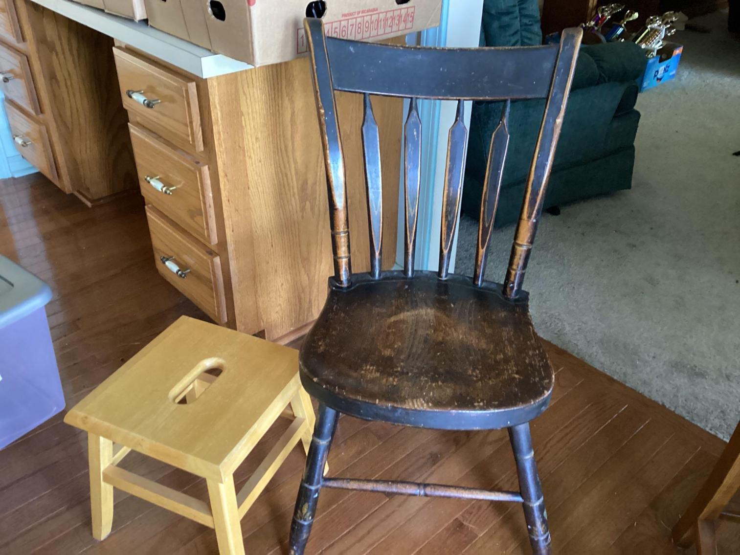 Image for Antique Chair and Stool