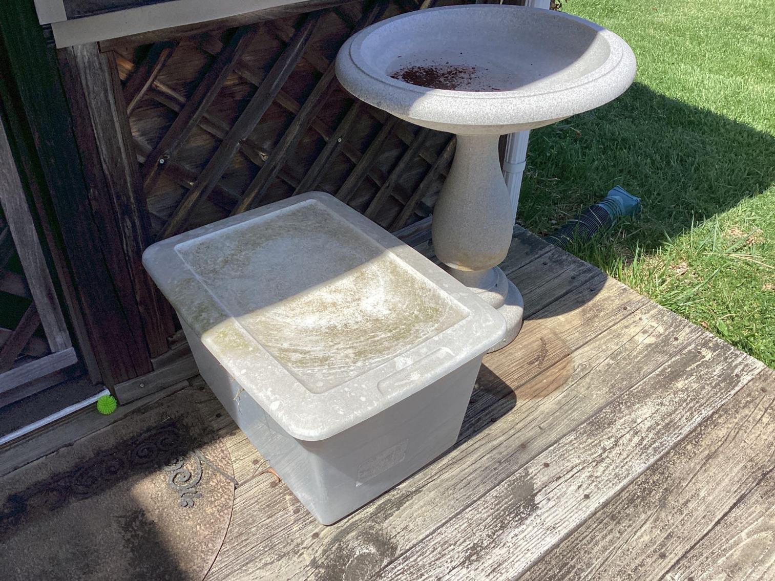 Image for Plastic Bird Bath and Tote