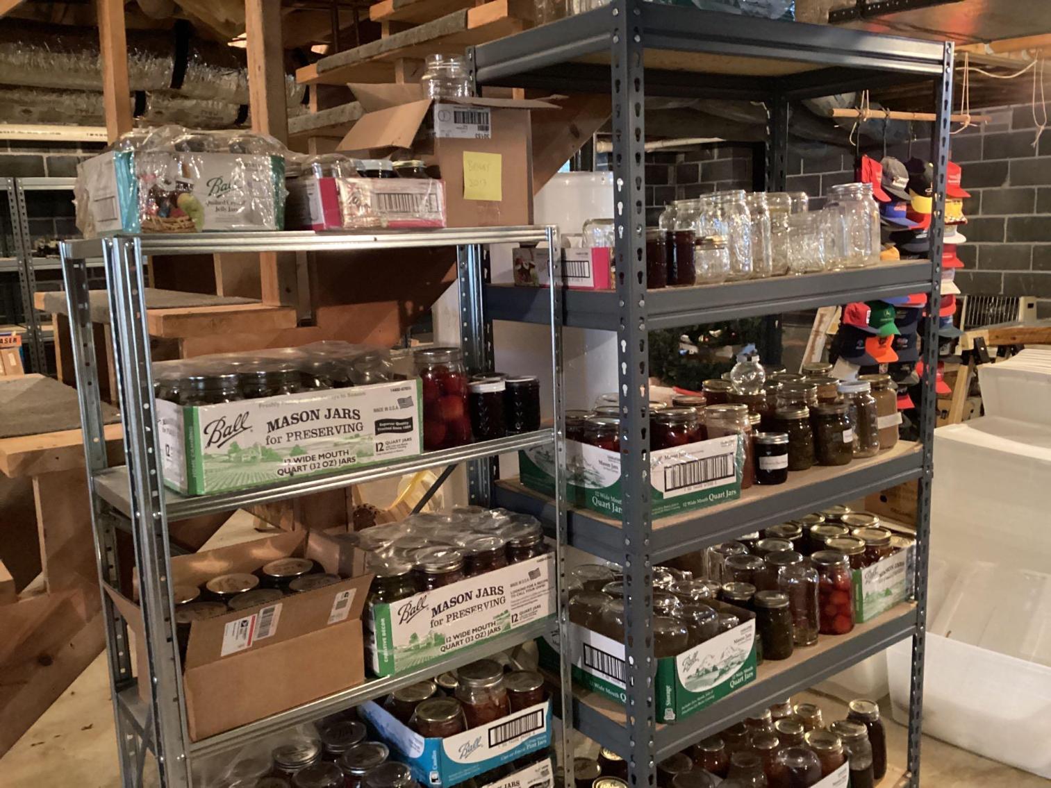 Image for Canning Jars on Storage Shelves