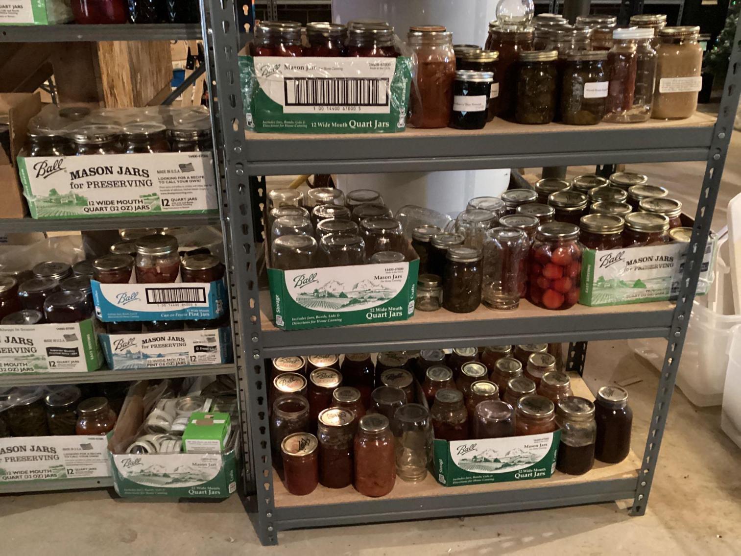 Image for Canning Jars on Storage Shelves