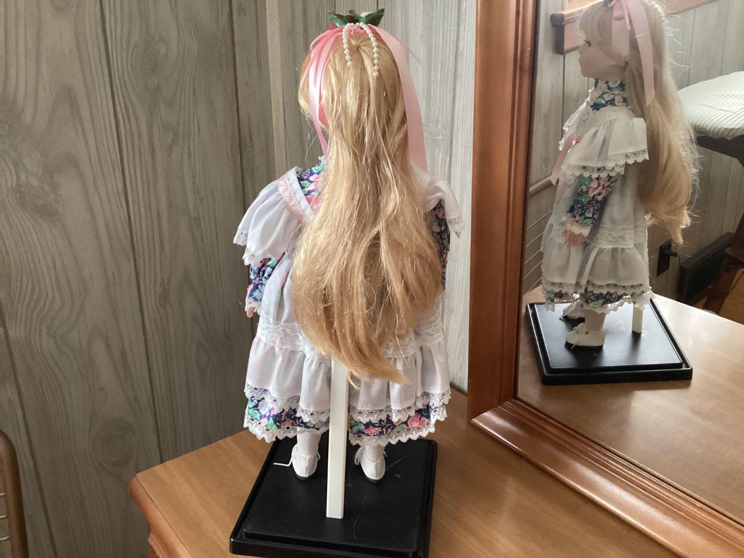 Image for Porcelain Doll with Stand