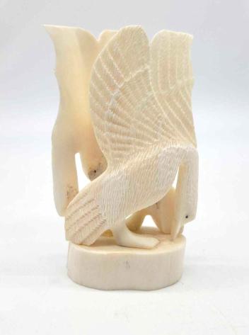 Walrus Ivory Goose Sculpture by DJ Pullock