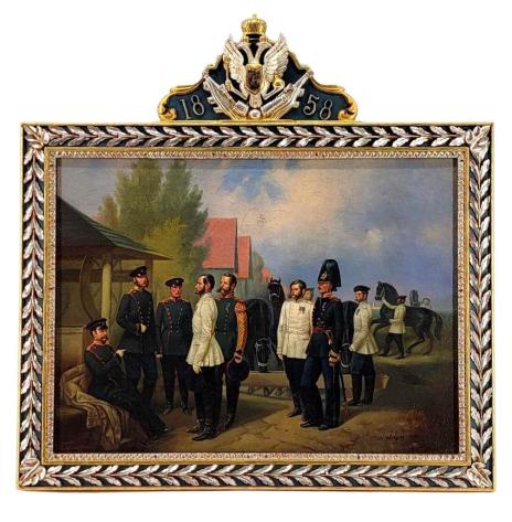 Adolf Jebens Antique Russian Military Presentation Plaque 