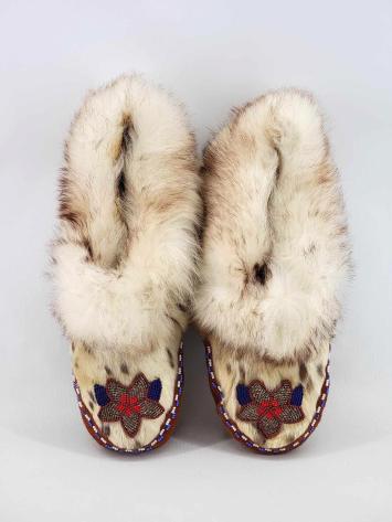 Seal & Fur Moccasin/ Slippers - Adult