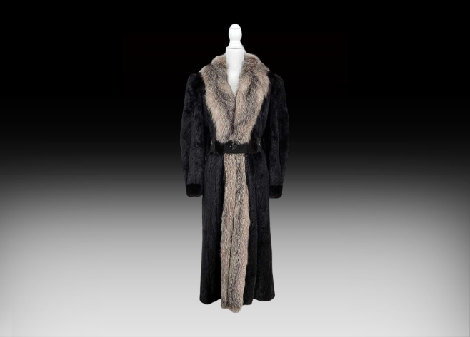 Black Mink & Silver Fox Tuxedo Fur Coat - Schumacher Fur Co.