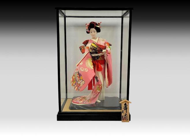 Traditional Japanese Geisha in Display Case