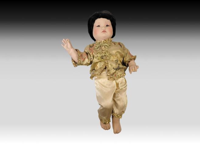 Franklin Heirloom Imperial Chinese Bisque Porcelain Doll