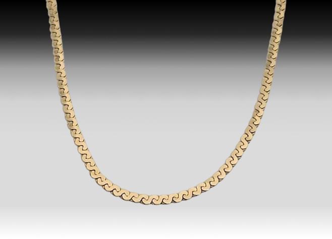 14k Yellow Gold Serpentine Chain Necklace