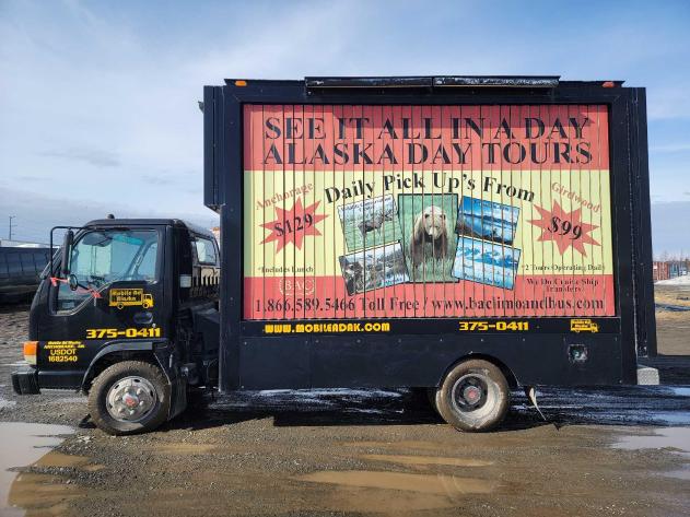2000 Isuzu NPR Diesel Advertising Panel Box Truck 