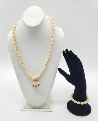 Walrus Ivory Necklace & Bracelet Set